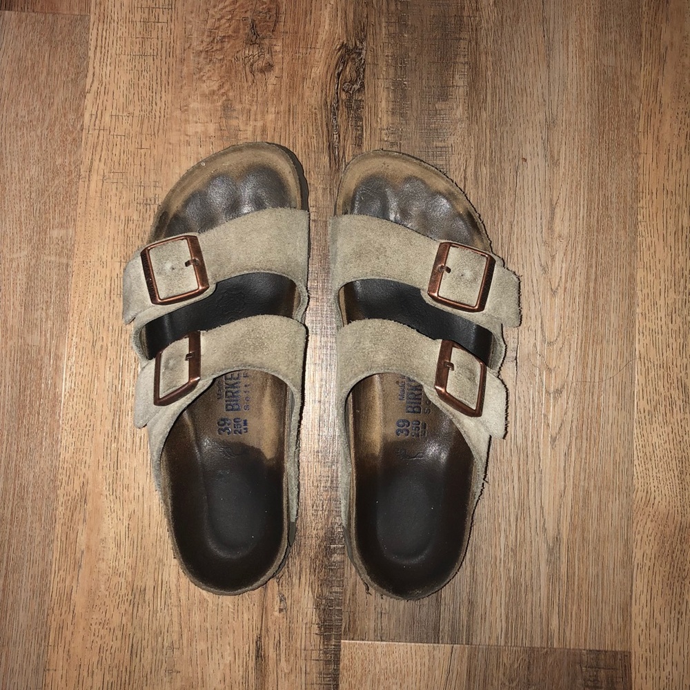 ARIZONA COPPER/TAN SUEDE BIRKENSTOCKS